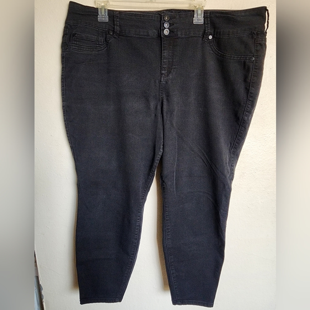 Torrid Denim Classic Black/Charcoal High-Waist Skinny Jeans